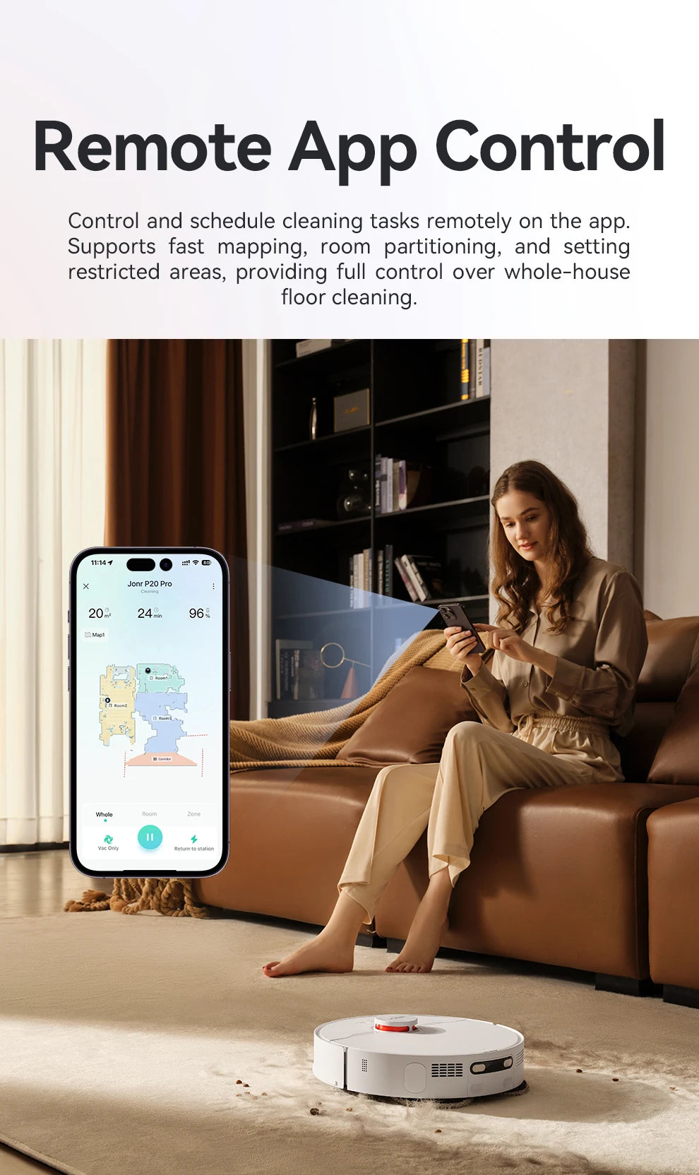 JONR Robotdammsugare P20 Pro Internationell Utgåva