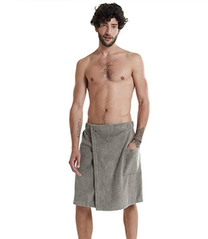 YOMDID Men Soft Wearable Bath Towel With Pocket Bathrobes Shower Wrap Sauna Gym Swimming Holiday Spa Beach Towel Toalla De Playa