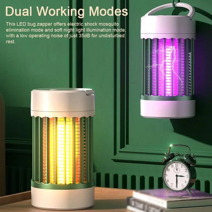 Electric Shock Mosquito Killer Lamp UV Light USB Anti Mosquito Trap For Bedroom Outdoor Camping Use Kills Moths Wasps Gnats