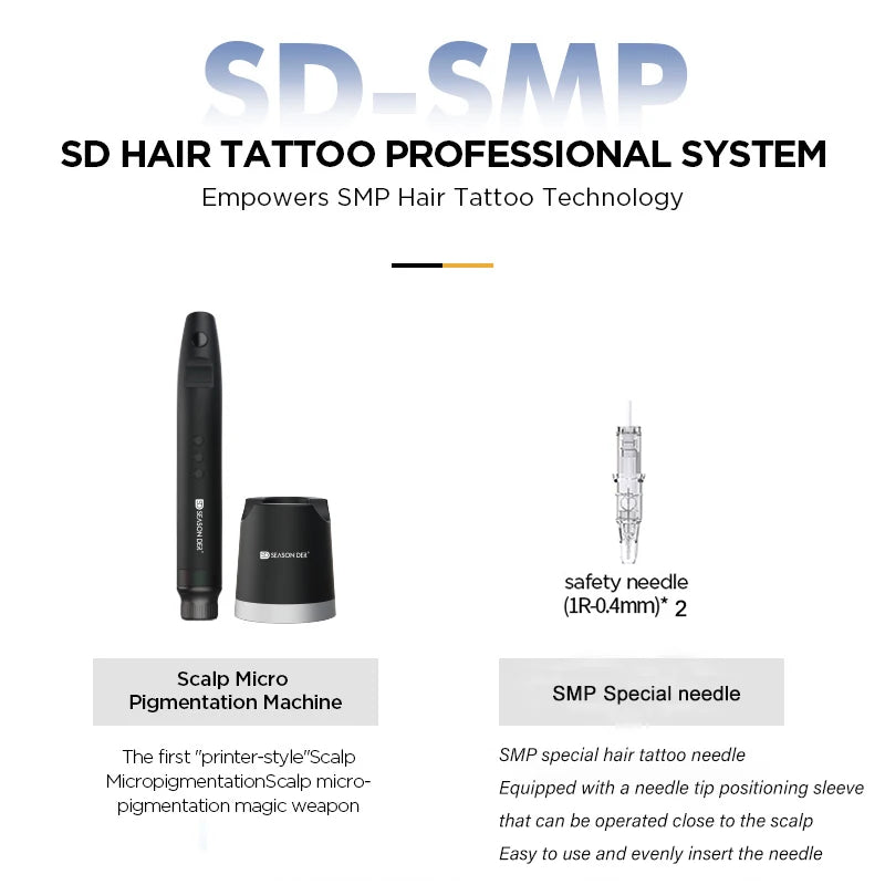 NUOJO Painless SMP Scalp Micropigmentation Machine PMU Micro Pigmentation Kit Scalp Tattoo Device Hair Tattoo Machine