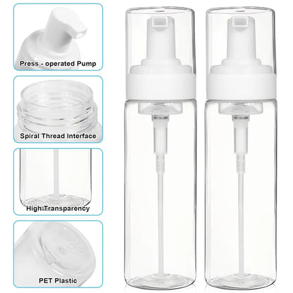50-200ML Tattoo Foam Pump Bottle Plastic Foaming Dispenser Refillable Green Soap Foam Bottle Portable Lash Shampoo Dispenser