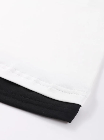Dam Y2K Linne Crop Top – Sömlös Slim Camisole Fake Tvådelad Sportig Sommar, S–XXL