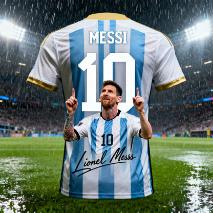 2026 AI MESSI #10 Fan Edition Football Jersey Kids and Adults Soft Training Tee Suitable for Hot Summer Sports Activities