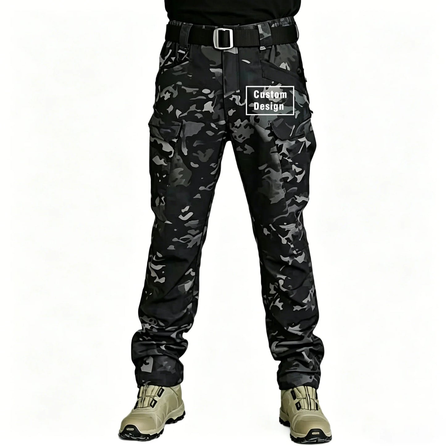 Herr Militär Softshell Set 2026 – Fleece Jacka + Byxor Outdoor, Grå/Svart/Khaki/Kamouflage S–4XL