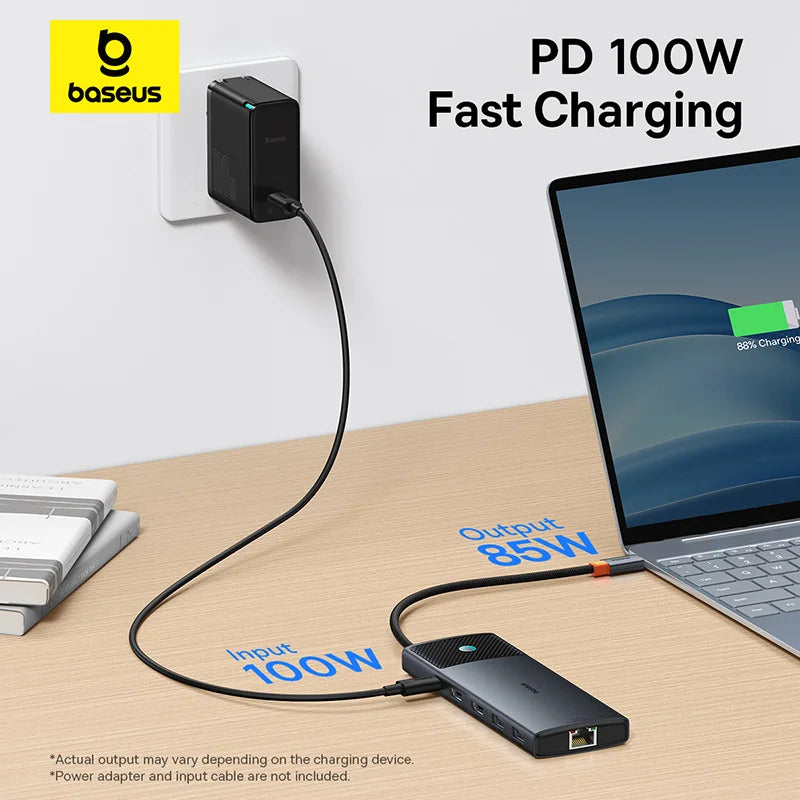 Baseus USB-C-hubb med HDMI, USB 3.2 och flera anslutningar