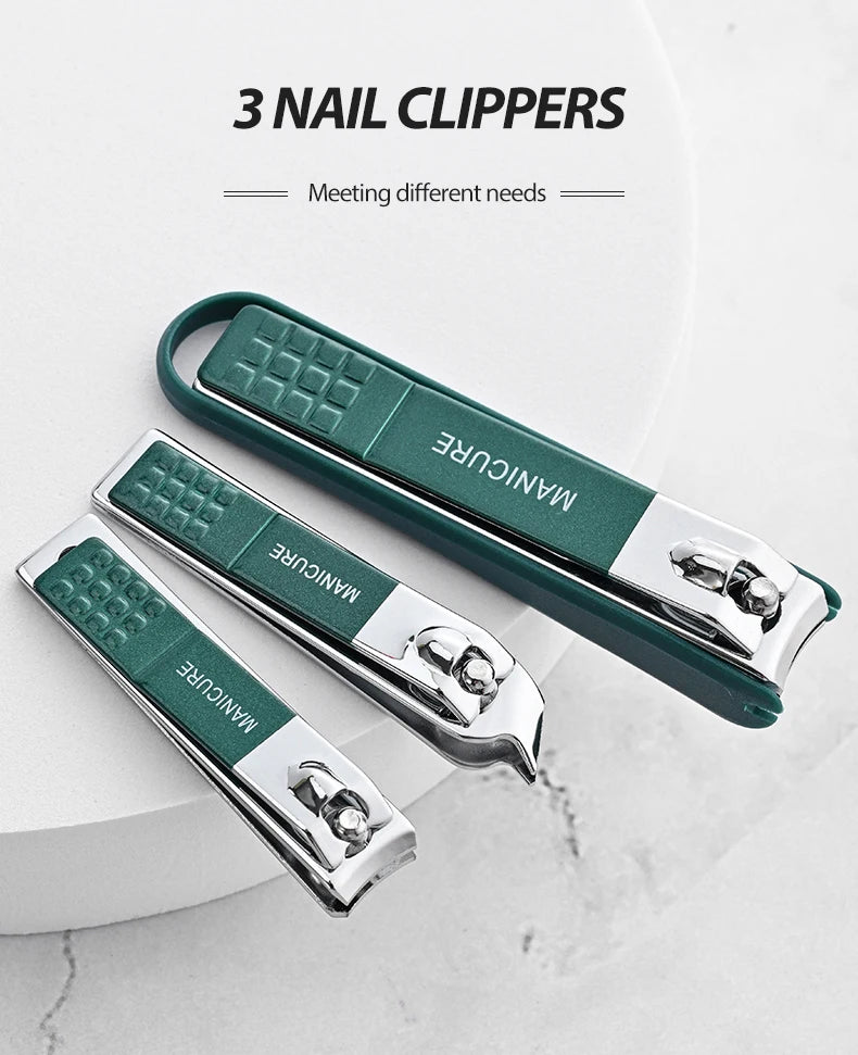 Nagelklippare Set 4 delar – Högkvalitativt Kolstål Unisex Pedikyr Portabelt, 3 Stilar