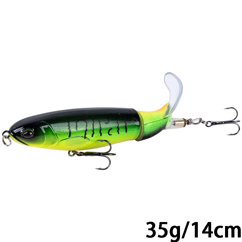 Goture Whopper Popper 10cm/11cm/14cm Topwater FIshing Lure Blowups Pike Baits Rotating Tail Fishing Tackle Crankbait Wobblers