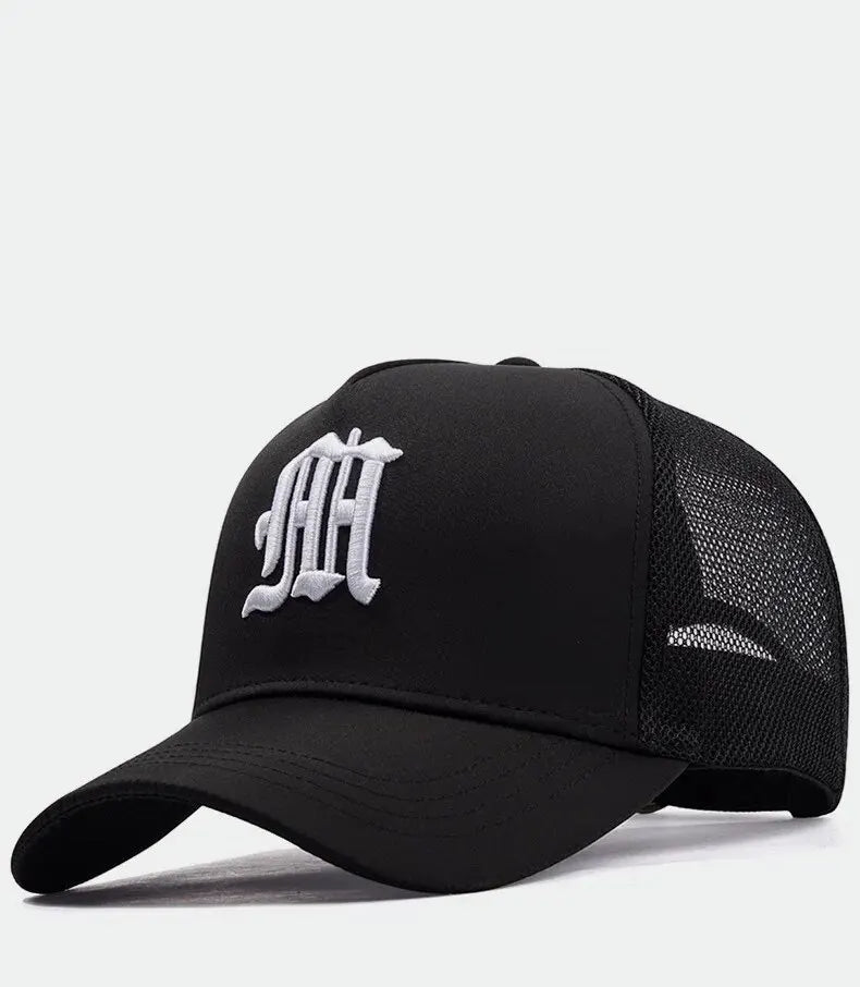New Hat Men's Summer Thin High Top Baseball Cap Tide Big Head Fence Mesh Breathable Cap Sunscreen Sun Hat