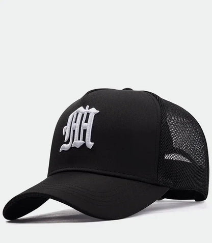 New Hat Men's Summer Thin High Top Baseball Cap Tide Big Head Fence Mesh Breathable Cap Sunscreen Sun Hat