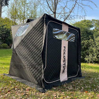 Foldable Sauna Tent Outdoor Winter Shelter Thickened Waterproof Hot Sauna Room Portable 3 4 Person Use Quick Set up Sauna Tent