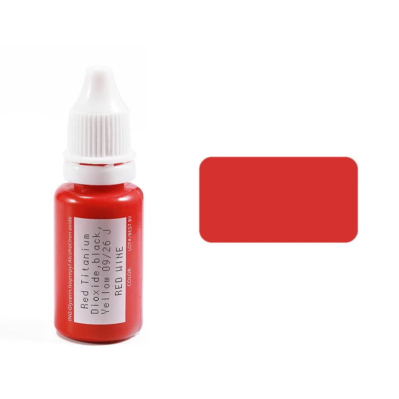 15ml Permanent Makeup Color Natural Eyebrow Dye Plant Tattoo Ink Microblading Pigments For Tattoos Eyebrow Lips Eyelash Set