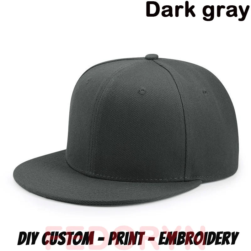 FEDORYN Snapback Keps Splice-Färger Hip Hop – 40 Färger Akryl/Polyester Justerbar Unisex Anpassad Brodyr Tryck Grossist Dropshipping