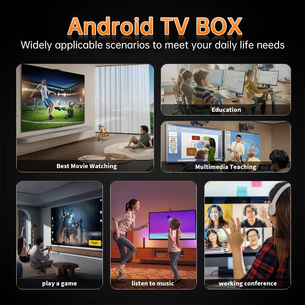 R69 Plus TV Box Android14 Ultra Voice Control HDR10 8K Allwinner H728 Octa Core 1000M LAN WIFI 6 BT5.0 Media Player Set Top Box