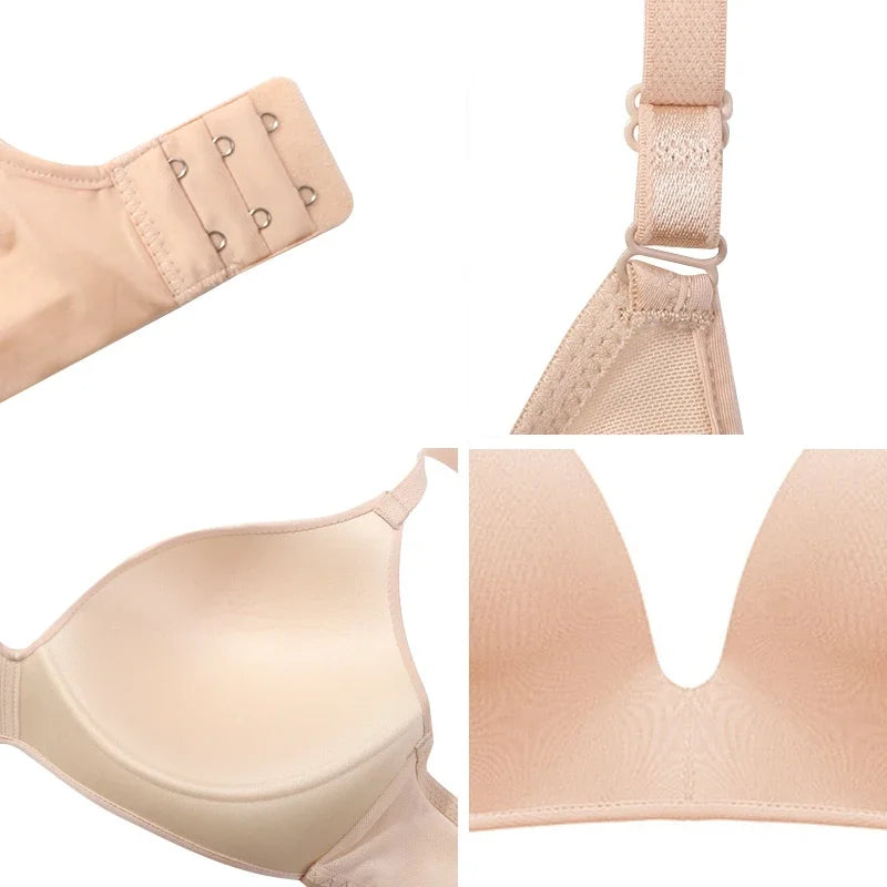 3 PCS/Set Women's Seamless Push-up Bra Sexy Lingerie Three-quarter A B Cup Underwear No Wire Brassiere Bralette Breathable Bras