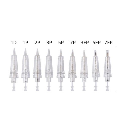 PMU-nålar för Ögonbryn & Läppar – Steriliserade Engångsnålar 1P/3P/5F 0,3 mm 10-100-pack 2026