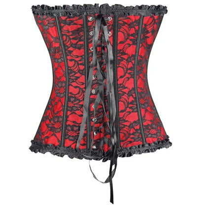Sexig gotisk korsett shapewear dam steampunk snörning midjeträning