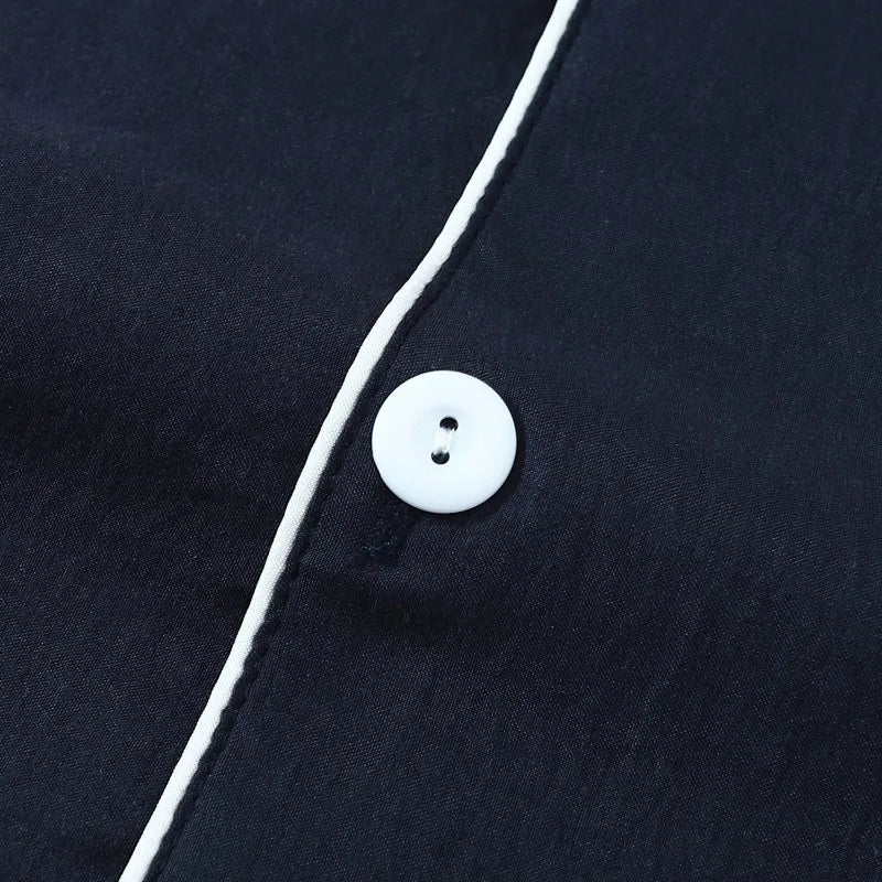 Herr Pyjamas Set Lyx Oversized – Långärmad Enfargad Mjuk Plus Size Höst 2026, 10 Färger L–5XL