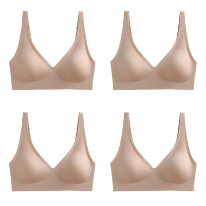 4Pcs/Set Seamless Bras For Women Wireless Brassiere Soft Padded Underwear Female Push Up Underwear Sexy Lingerie Intimates S-5XL