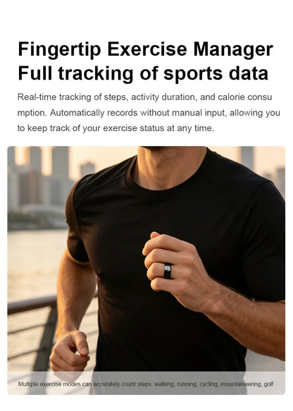 IP68 Waterproof Ceramic NFC Smart Ring Door Access Control Sleep Sports Health Tracking Minimalist Wearable Smartlife Key Ring