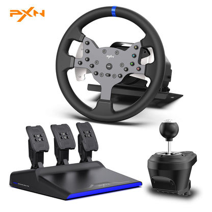 PXN V99 PC Racing Wheel Real Force Feedback Steering Wheel with Pedals Shifter Detachable 270/900 Degree Gaming Wheel