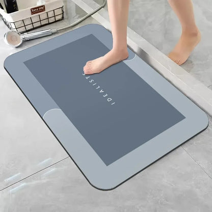 Diatomaceous Earth Bath Mat Super Absorbent Non Slip Fast Drying Soft Floor Mat for Shower Laundry Bedroom Kitchen RV Bathroom