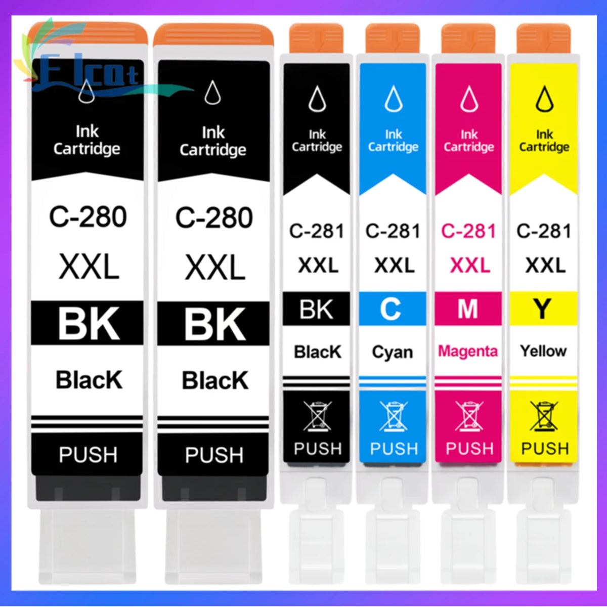 PGI-280 / CLI-281 Bläckpatron XXL Kompatibel för Canon PIXMA-skrivare