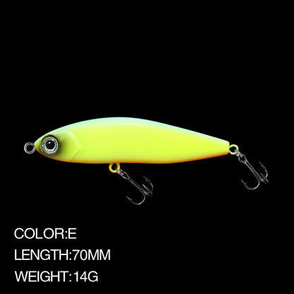 Pencil Warped Mouth Fish Sea Bass Bait Fake Bait 14G70MM Sinking Fishing Accessories Swimming Bait 3D Fish Eye