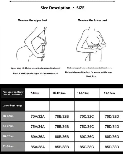 French Triangle Cup, No Steel Ring, Women's Ultra-thin Summer Lace, Pure and Delicate Straps, Beautiful Back, Front Buckle Bra