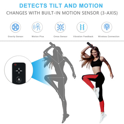 Nintendo Wii Trådlös Handkontroll 2-i-1 – Med/Utan MotionPlus, Silikonskål, Bluetooth, Wii/Wii U/Wii Mini