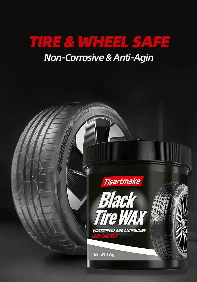150g Tire Shine & Retread Wax - Durable Anti-Aging Gloss Enhancer for Car Tires, Blackening Care Agent