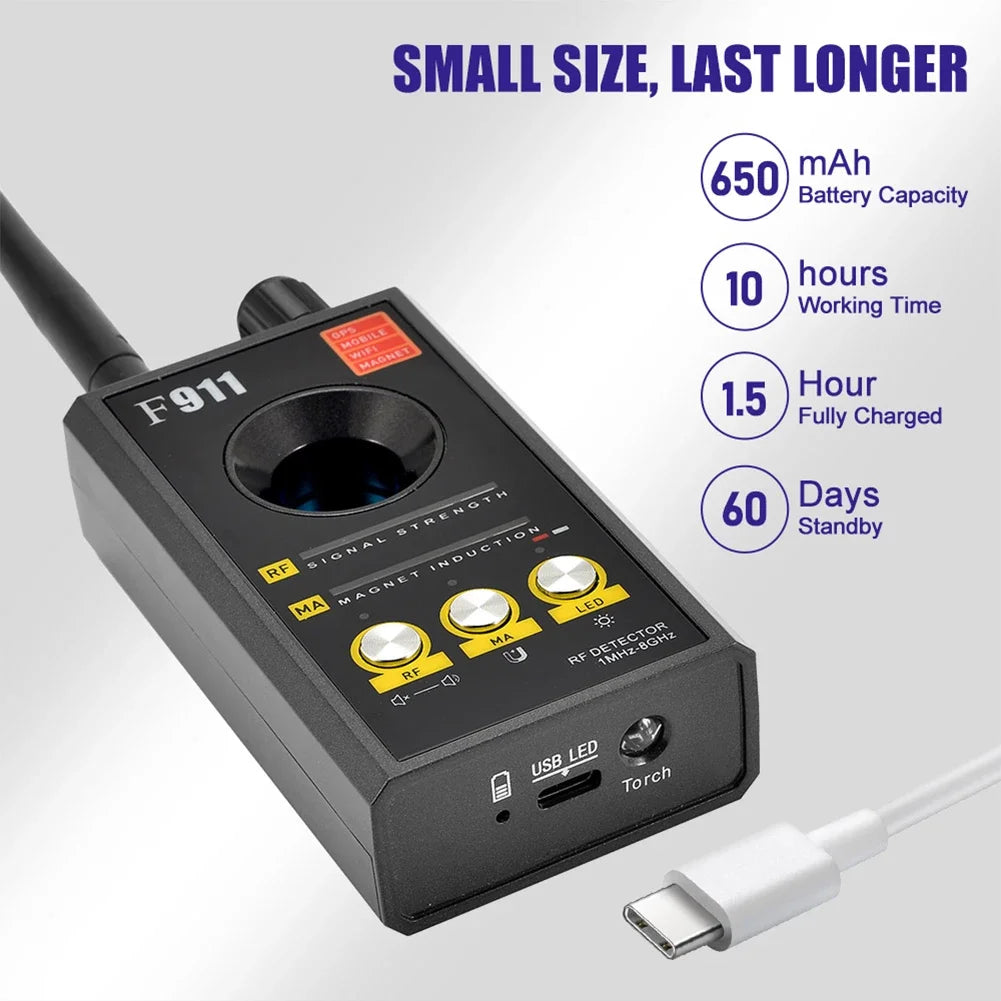 F911 Hidden Camera Detectors, Anti Spy Camera Finder, GPS Tracker Detectors, Bug & Hidden Devices Detector