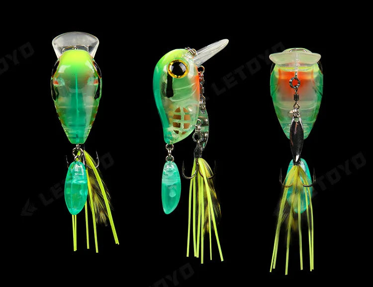 Micro Tappy Fishing Lures Artificial Hard Baits Crank Wobblers Tongue Plate Spinning Spoon with Feather Rotates Trout fish Bait