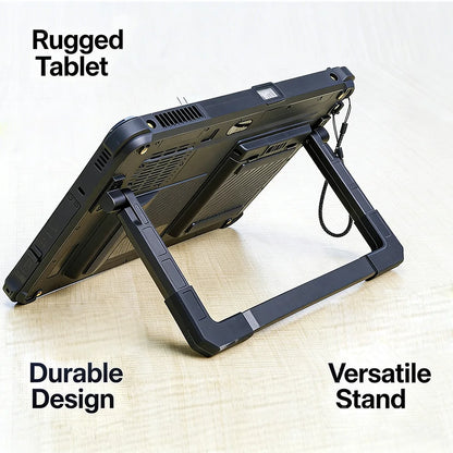 11-Inch Rugged Industrial Waterproof Laptop Intel i7-1255U CPU with Adjustable Stand for 1D/2D Scanner Windows OS IP67