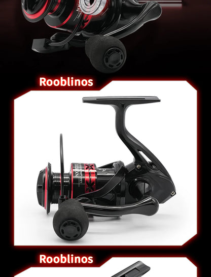 Rooblinos NX Spinning Fishing Reels For Saltwater Freshwater Metal Spool Left/Right Interchangeable Trout Carp Fishing Tackle