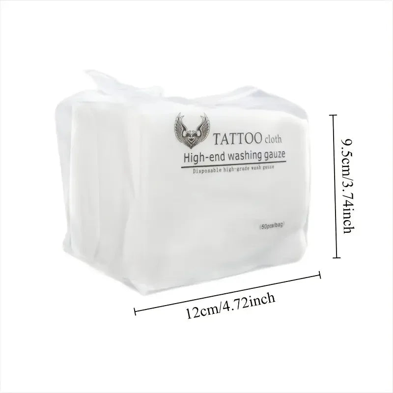 1Pc Disposable Tattoo Wipe Paper 50pcs Tattoo Cloth High-end Washing Gauze Permanent Makeup Cleanig Tattoo Supplies Accessories