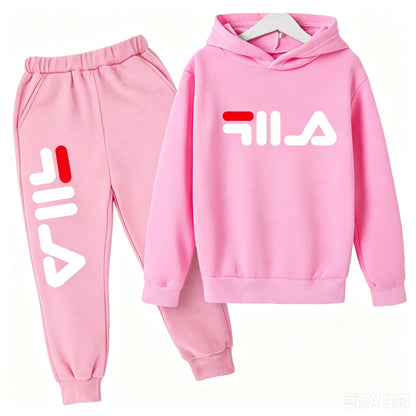 2025 Spring and Autumn Children's Boys and Girls Casual Sports Top + Pants 2-piece Girl Suit 3-14 Years Old Outdoor Jogging Suit