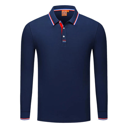 Långärmad Polo-shirt med Eget Tryck eller Logotyp – Unisex S–4XL (Asian)