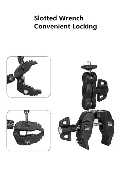 For Insta 360 X5 X4 X3 GO 3S Motorcycle Bicycle Clip Bracket for GoPro 13 12 11 DJI Action 6 Bike Selfie Stick Camera Accessory