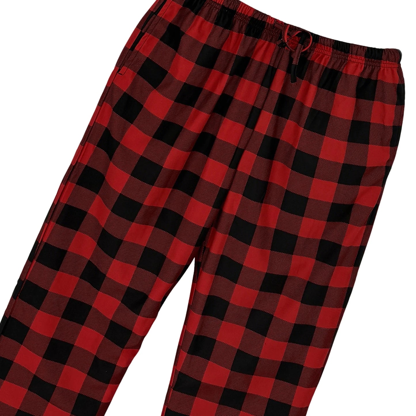 Herr Pyjamas Set Rutig – Kortärmad V-ringning & Byxor med Fickor Drawstring, 5 Färger M–1XL