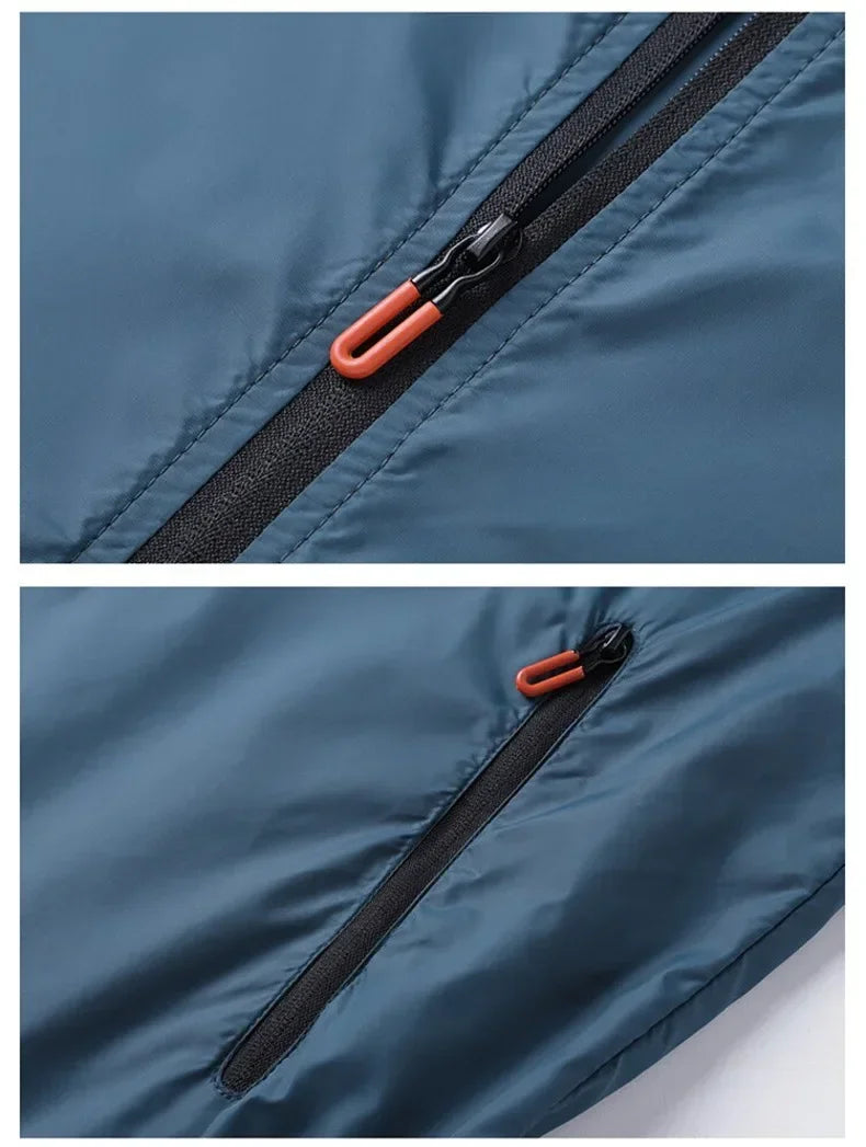 Unisex Lättviktig Friluftsjacka – Vattentät Snabbtorkande Skin Jacket för Vandring, Camping & Fiske, 3 Färger