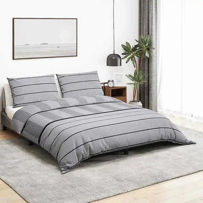 Grått påslakanset – angiven storlek 260 × 240 cm
