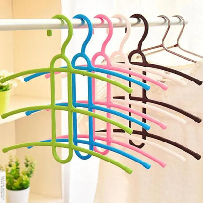 New Multifunctional Hanger Hook Fishbone Clothes Hanger Clothes Rack Wardrobe Organizer Space 3 Layer Saver