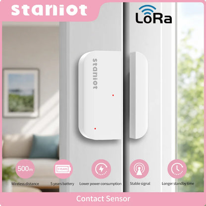 Staniot LoRa trådlös dörr- och fönstersensor