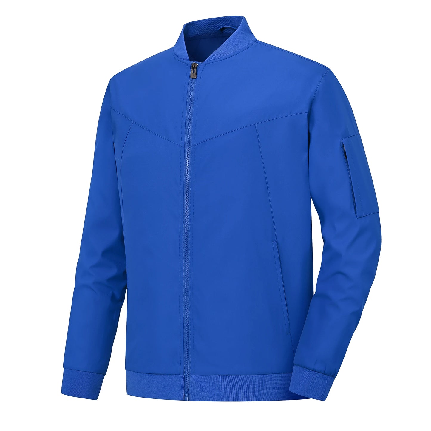 Men's Lightweight Windbreaker Jacket Causal Fashion Stylish BaseBall Coat with Side Inner Pocket for Work Golf Fishing