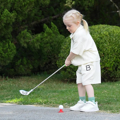 Children's Golf Club Toy Set For Kids Indoor Outdoor Sports Competition Interactive Retractable Golf Club Set New Year Gifts