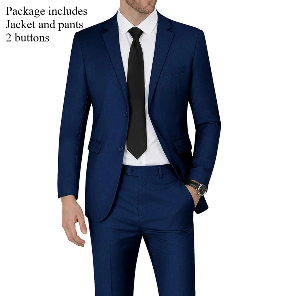 Men Suits Sets High Quality For Wedding Elegant 2 Pieces Jackets Pants Stretch Blazers Tailored Formal Full 2025 Costume