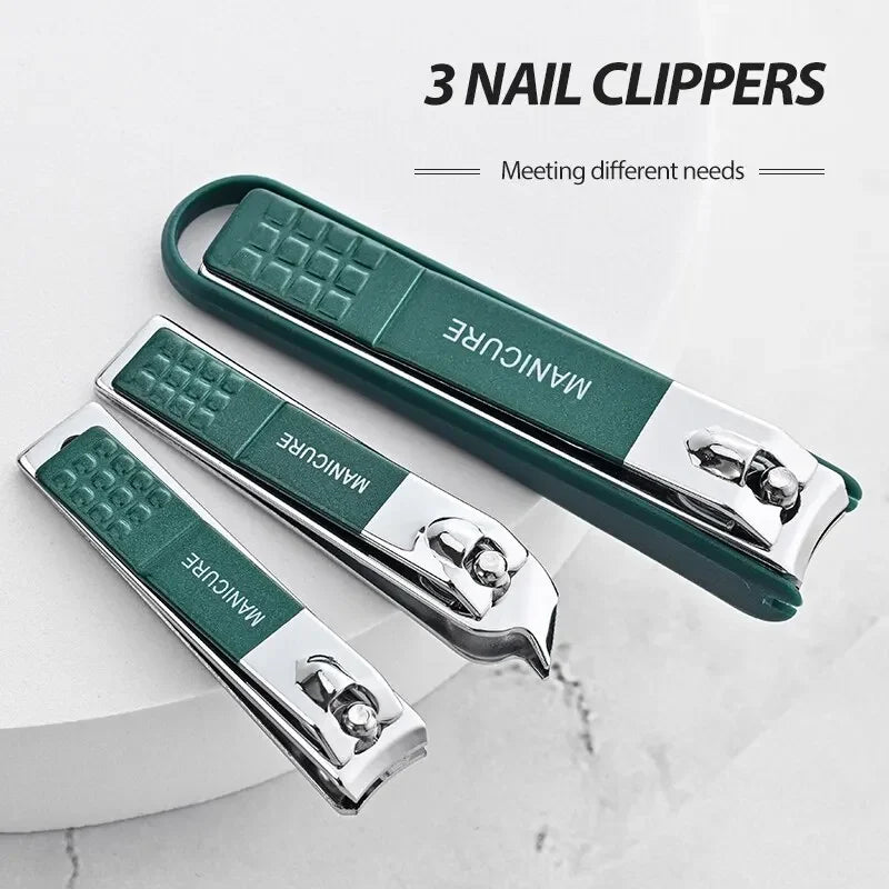 Nagelklippare Set 4 delar – Högkvalitativt Kolstål Unisex Pedikyr Portabelt, 3 Stilar