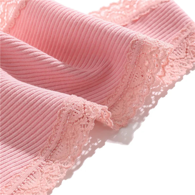 4Pc G-String Cotton Lace Women Thongs Lingerie Low Rise Panties Adjustable Waistband Straps Hipster Underwear For Girl Intimates