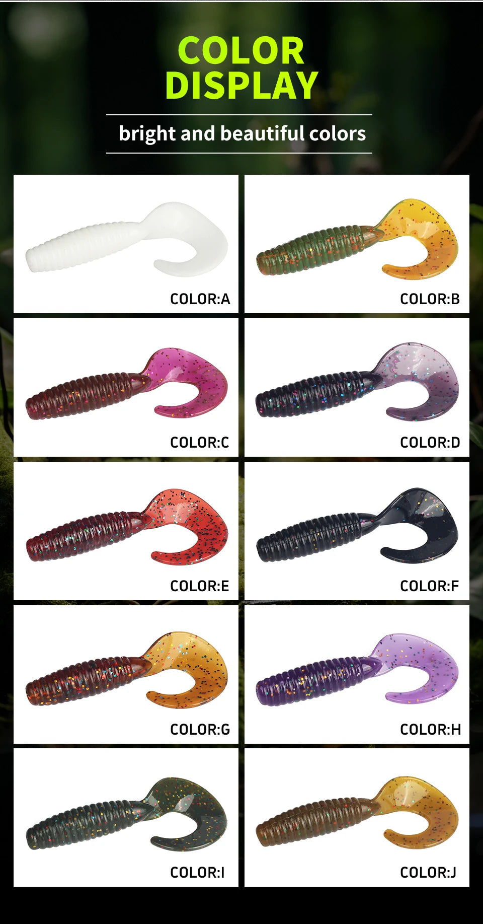 Supercontinent New Soft Bait Angry Spin 25mm 35mm 45mm Fishing Lures Plastic Silicone Worm Moggot Grub Lure Sinking Lures