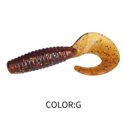 Supercontinent New Soft Bait Angry Spin 25mm 35mm 45mm Fishing Lures Plastic Silicone Worm Moggot Grub Lure Sinking Lures